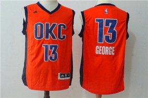 Maillot De Basket Oklahoma City Thunder Paul George 13 Tissus Sportif Fans Edition Orange